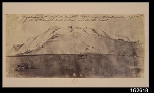 View of the Troy excavations seen from the West by Heinrich Schliemann